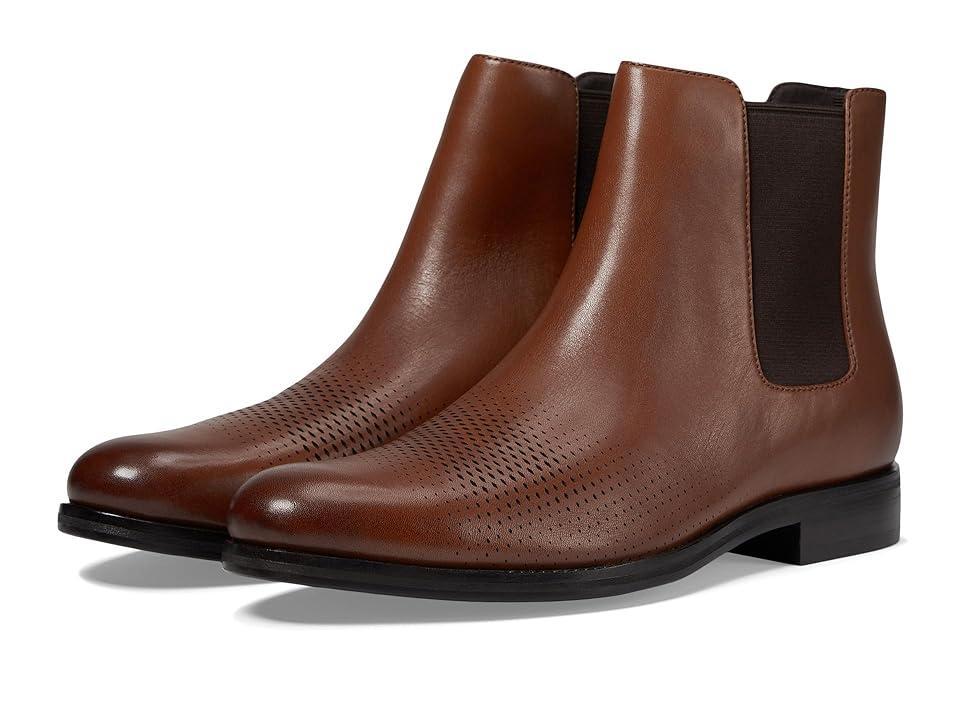 Cole Haan Washington Grand Laser Chelsea Boot (British Tan/Dark Chocolate) Men's Boots Product Image