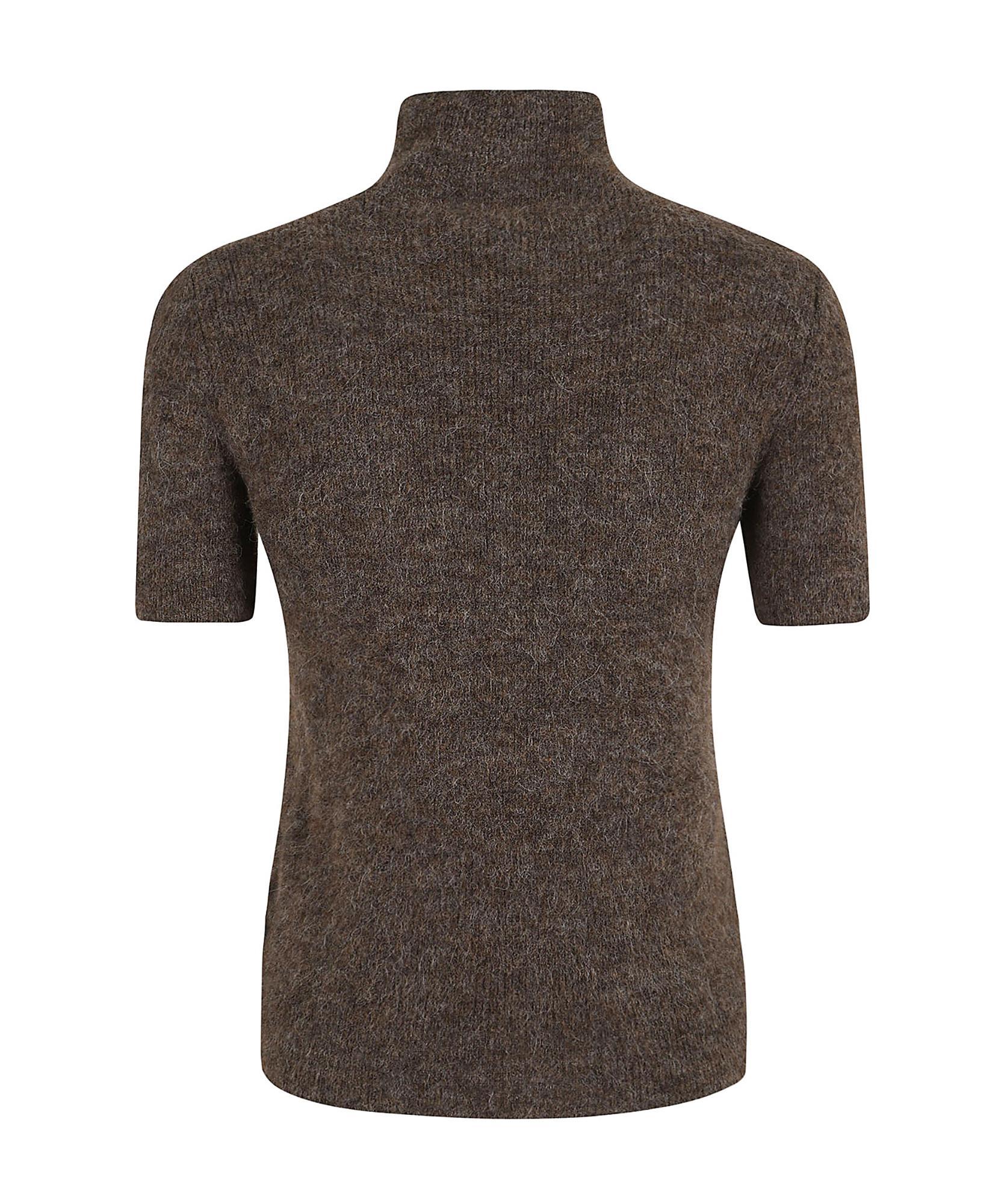 POLO RALPH LAUREN Short Sleeve Turtleneck Slim Fit Knitwear In Grey Product Image