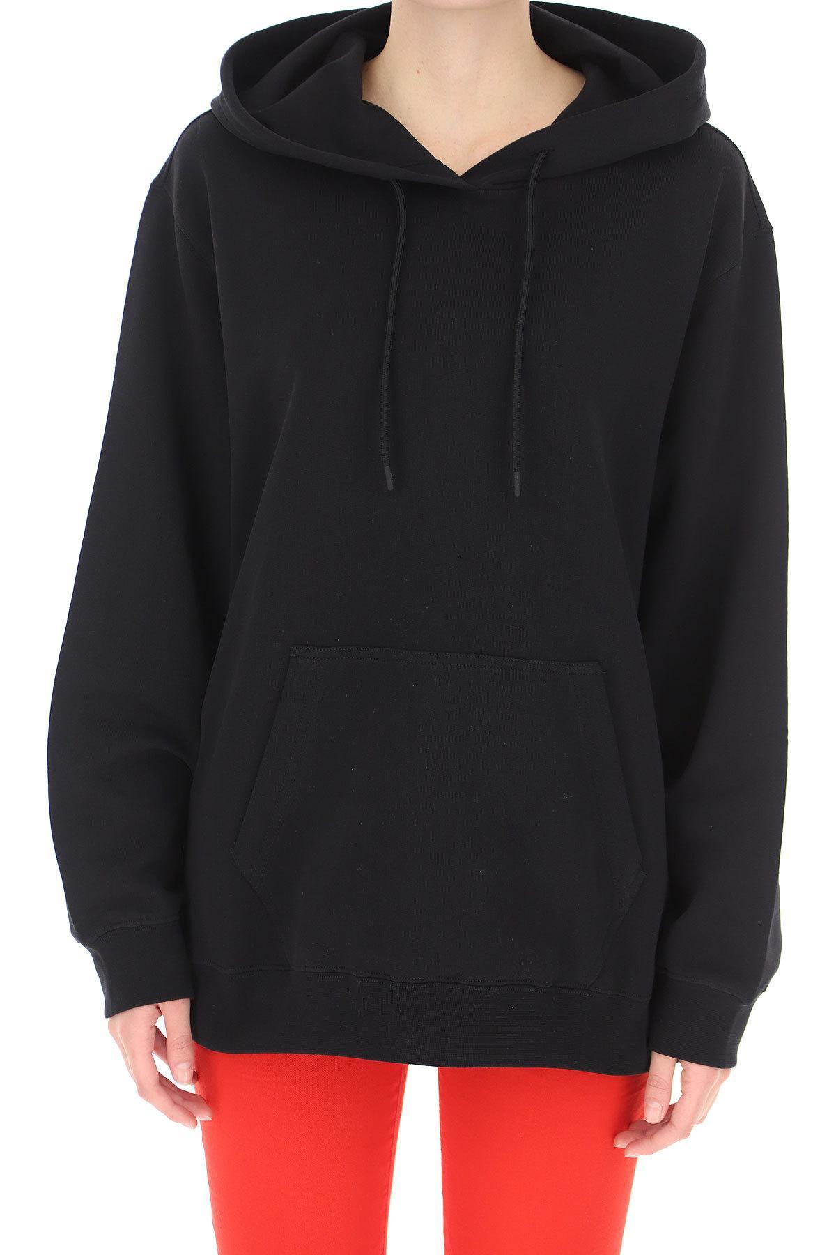 MSGM Logo Hooded Sweater In Black Product Image