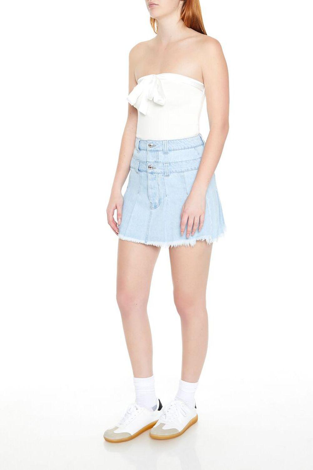 Layered Denim Mini Skirt | Forever 21 Product Image