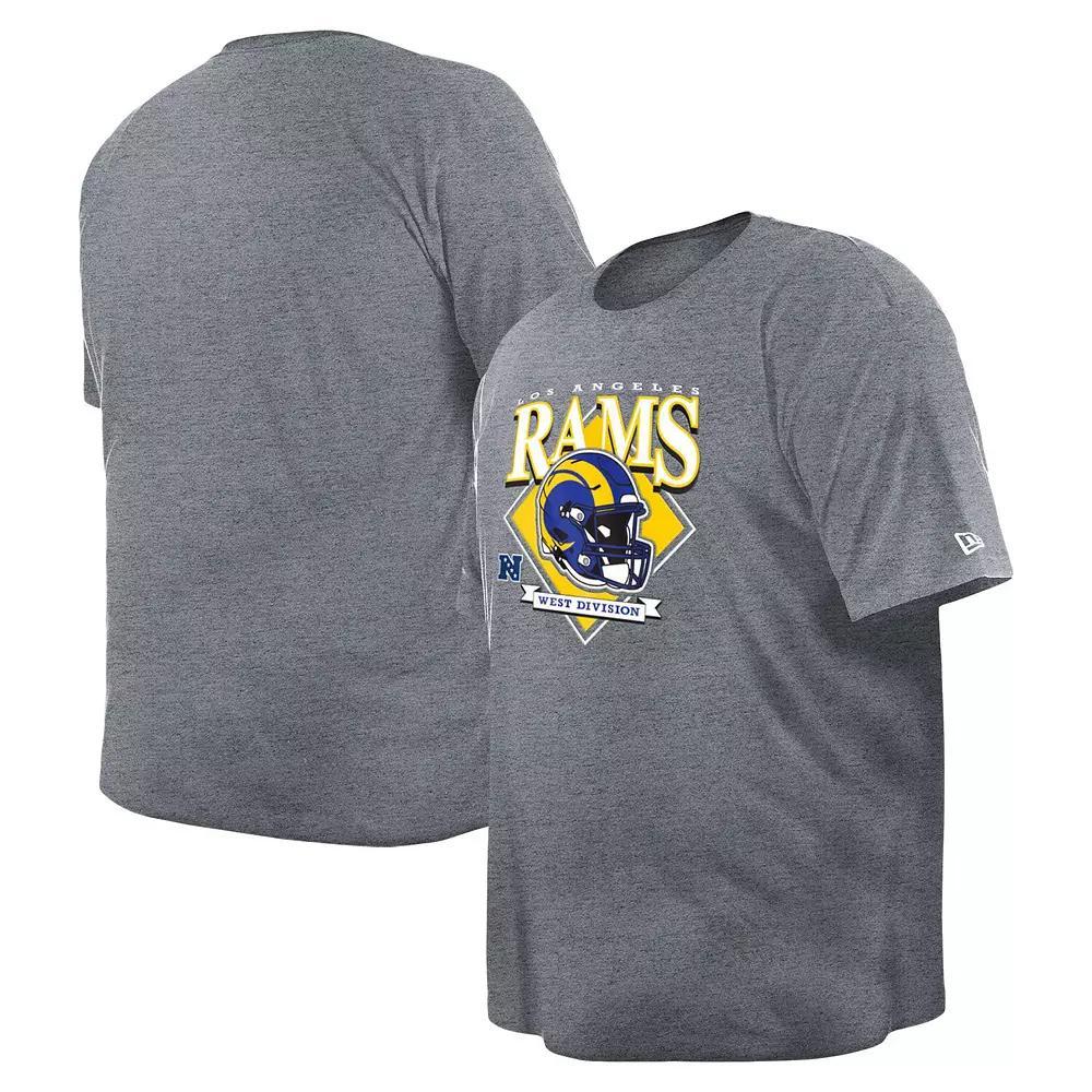 Men's New Era  Gray Los Angeles Rams Big & Tall Helmet T-Shirt, Size: 2XLT, Grey Product Image