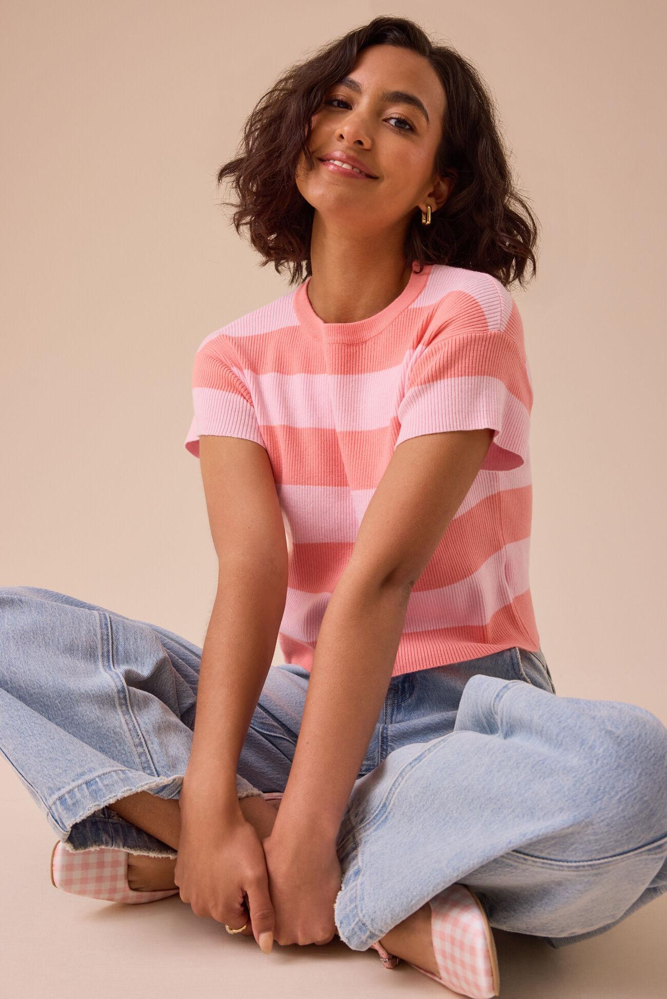 Sophie Striped Ribbed Top Product Image