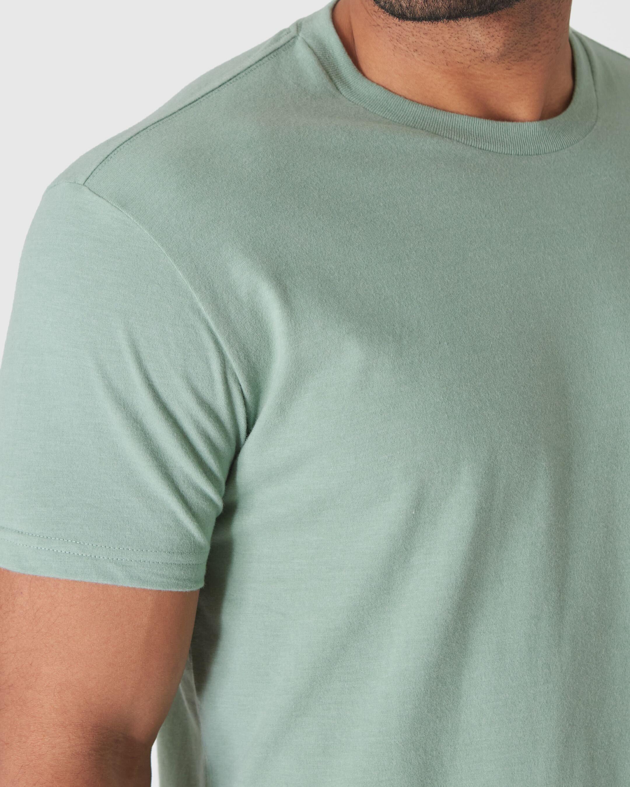 Heather Slate Green Short Sleeve Crew Neck Tee Product Image