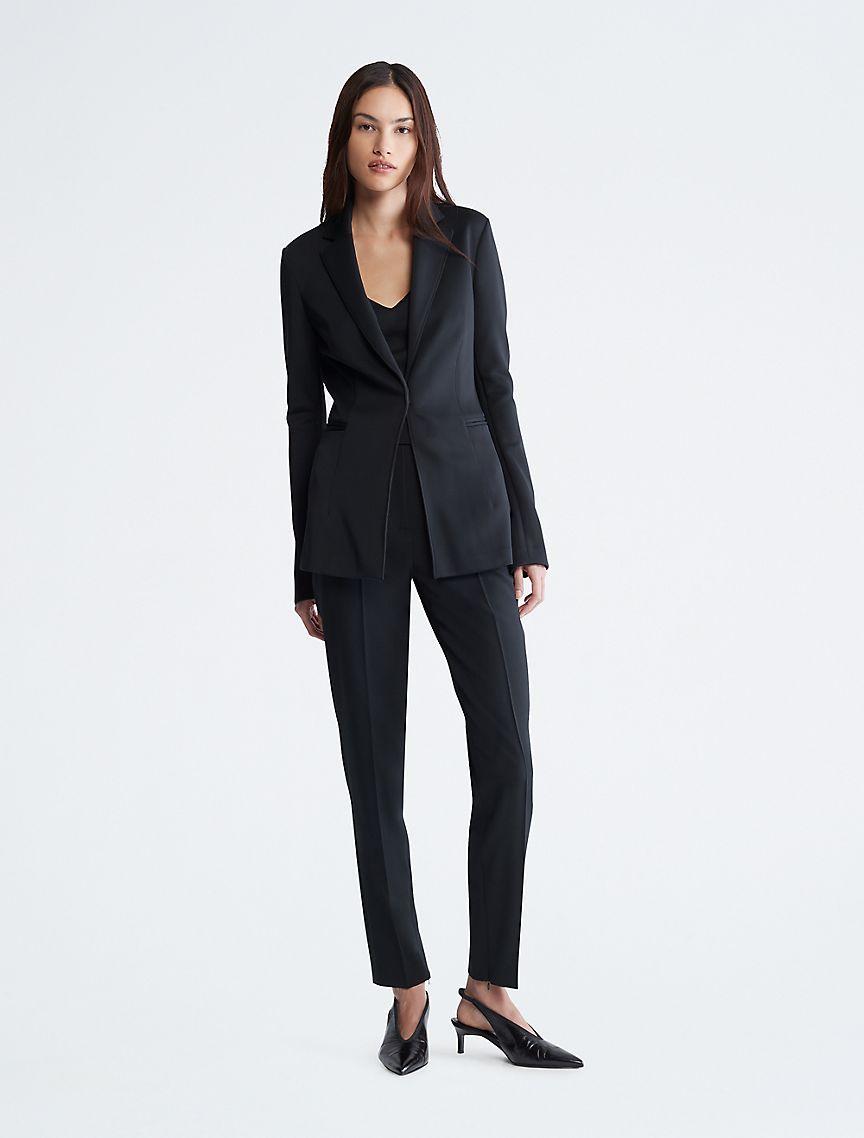 Technical Knit Long Blazer Product Image