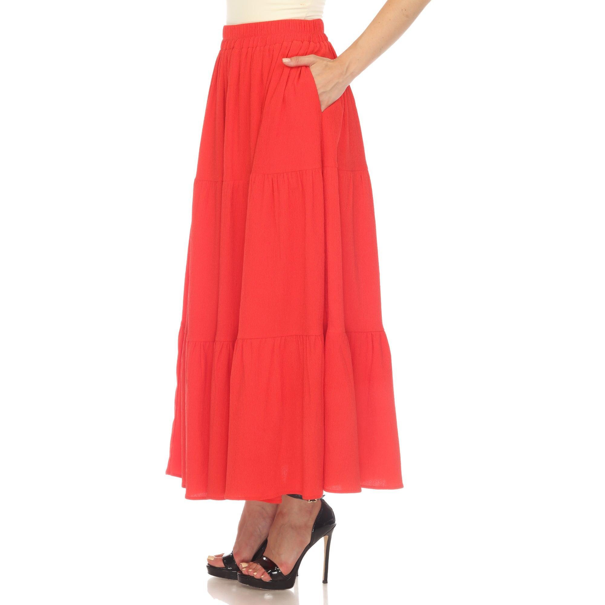 Pleated Tiered Maxi Skirt Product Image