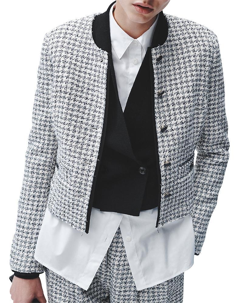 Womens Carmen Houndstooth Cotton-Blend Jacket Product Image