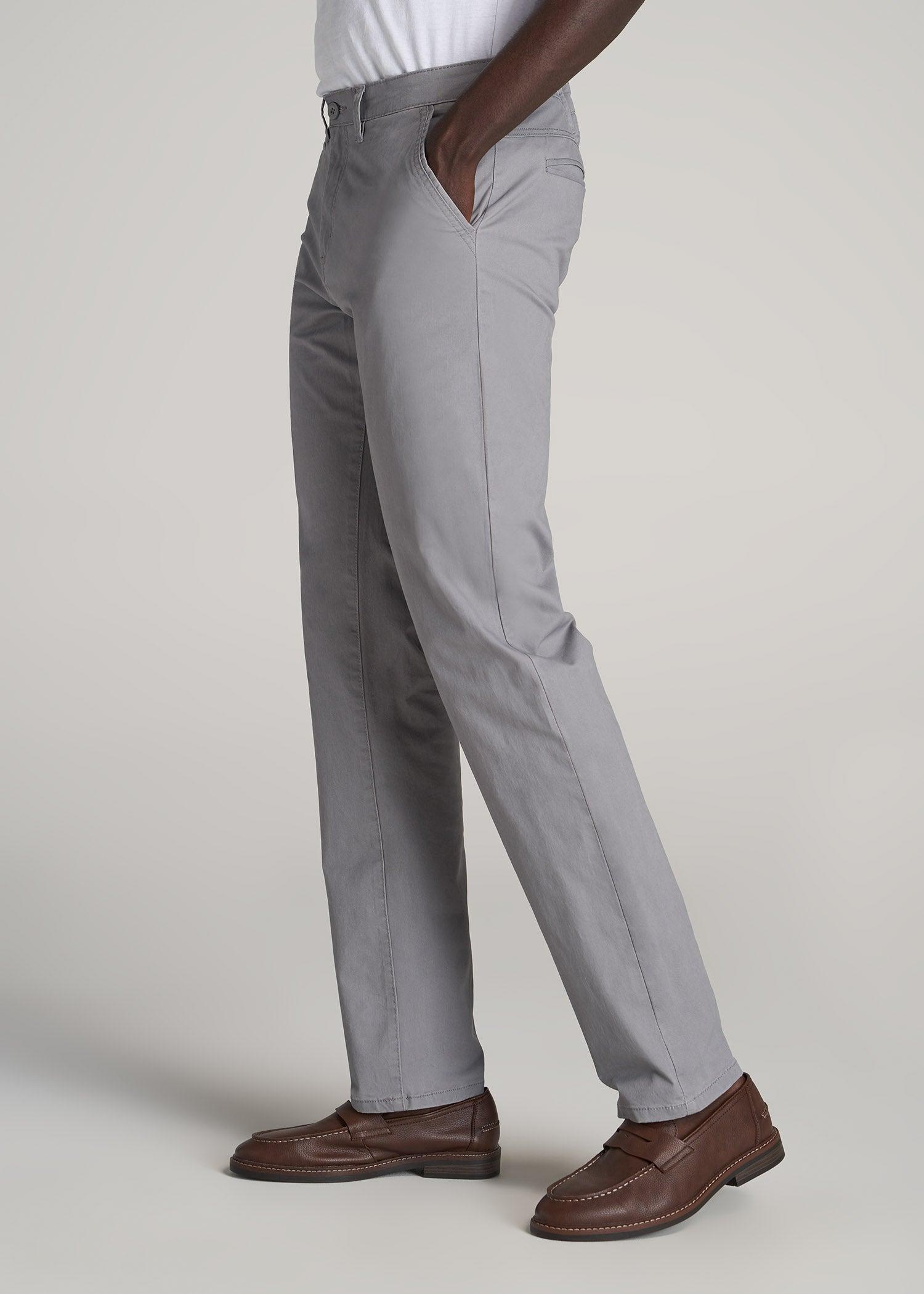 J1 STRAIGHT Leg Chinos in Pebble Grey - Pants for Tall Men Product Image