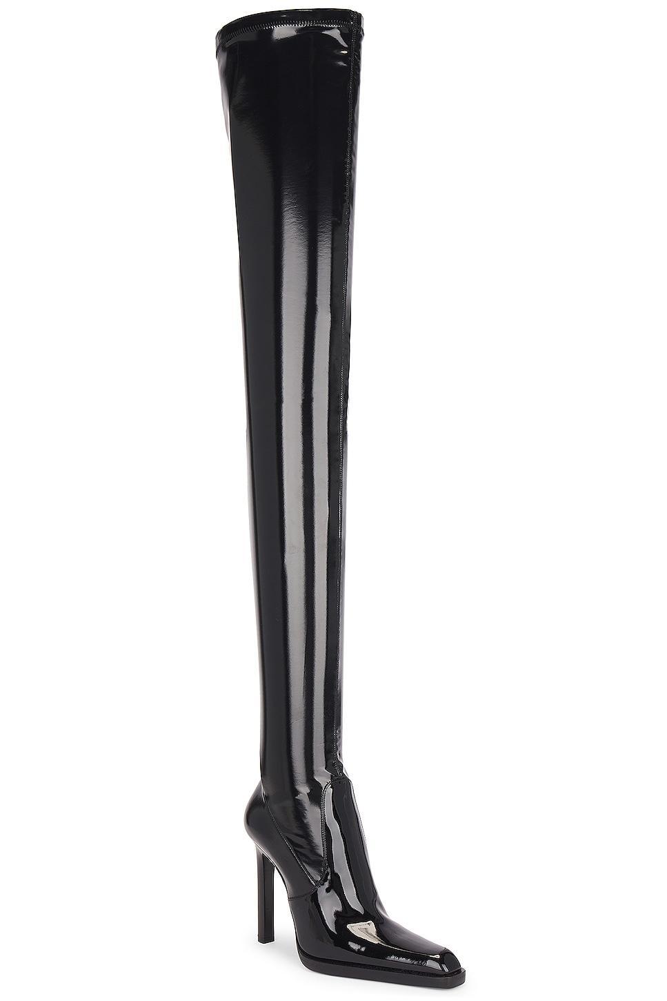 Saint Laurent Nina Over The Knee Boot in Black Product Image