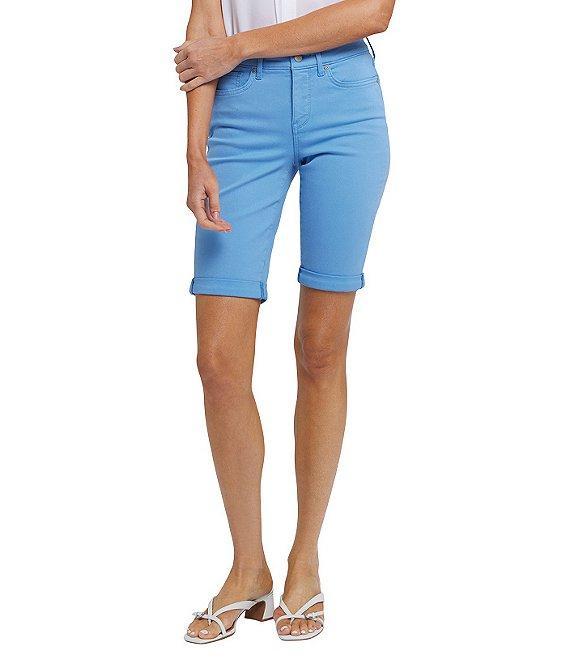 NYDJ Briella Rolled-Cuff Mid Rise Stretch Denim Bermuda Shorts Product Image