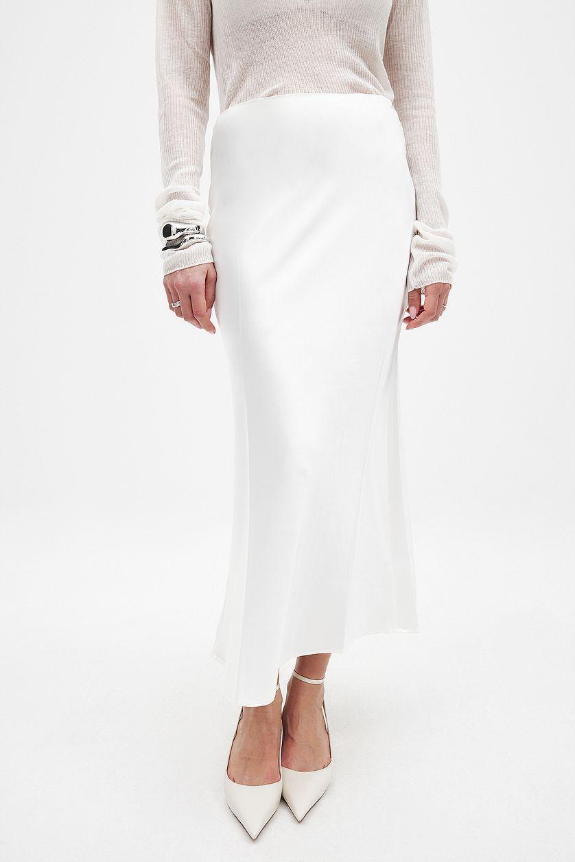 Satin Midi Skirt Product Image