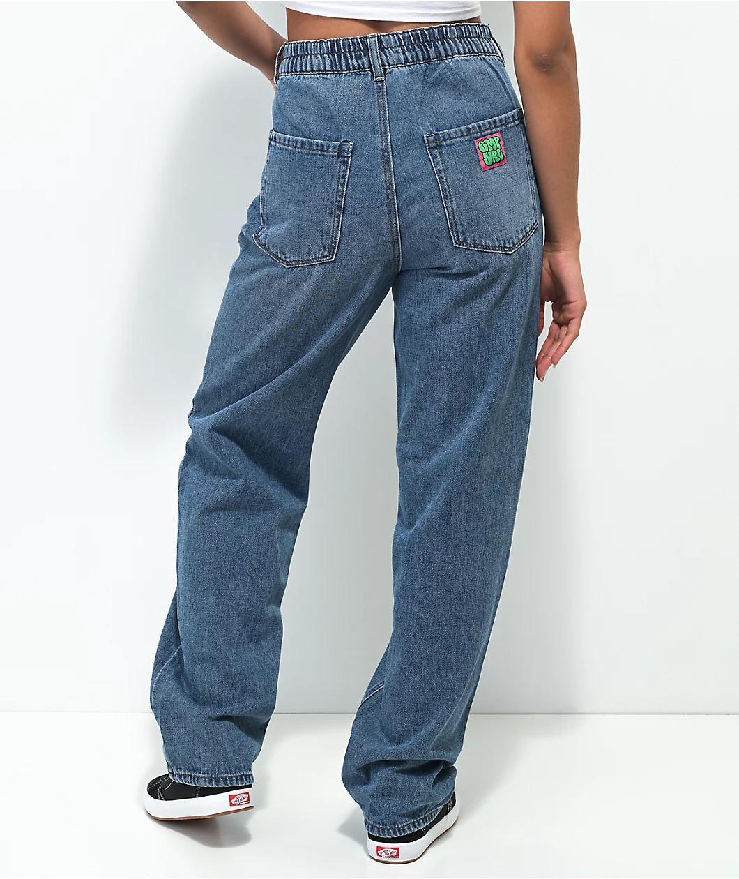 Empyre Tori 90s Medium Wash Denim Skate Jeans Product Image