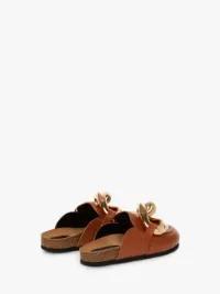 CHAIN LOAFER LEATHER MULES in brown | JW Anderson US  Product Image