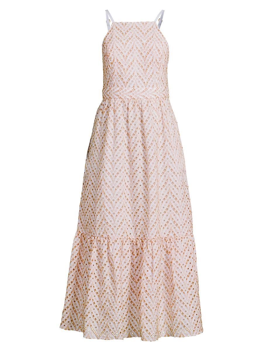 Womens Charlese Eyelet Back Tie Maxi Dress Product Image