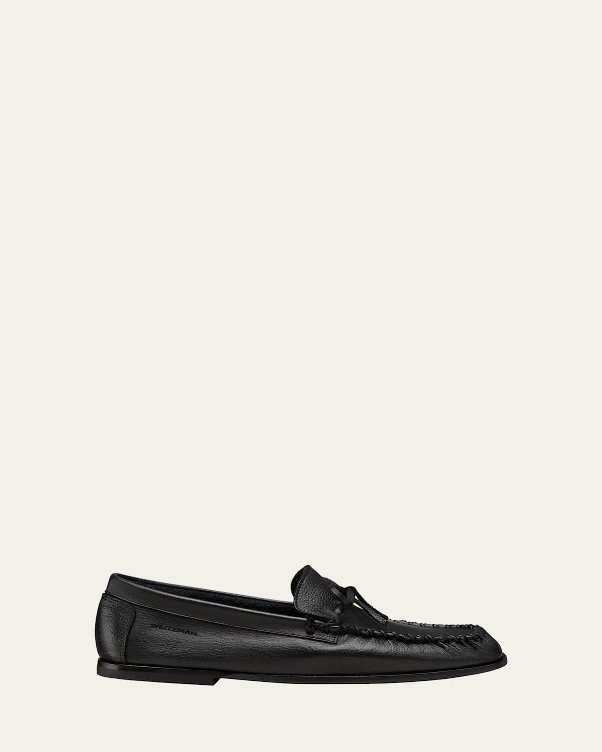 Mens Montauk Grained Leather Moccasin Loafers Product Image