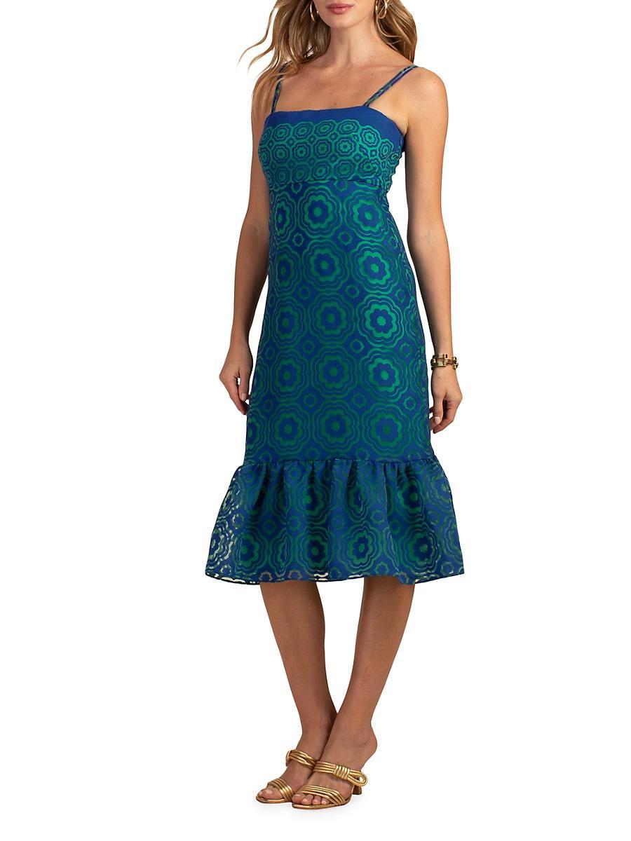 Womens Aziza Printed Midi Dress Product Image