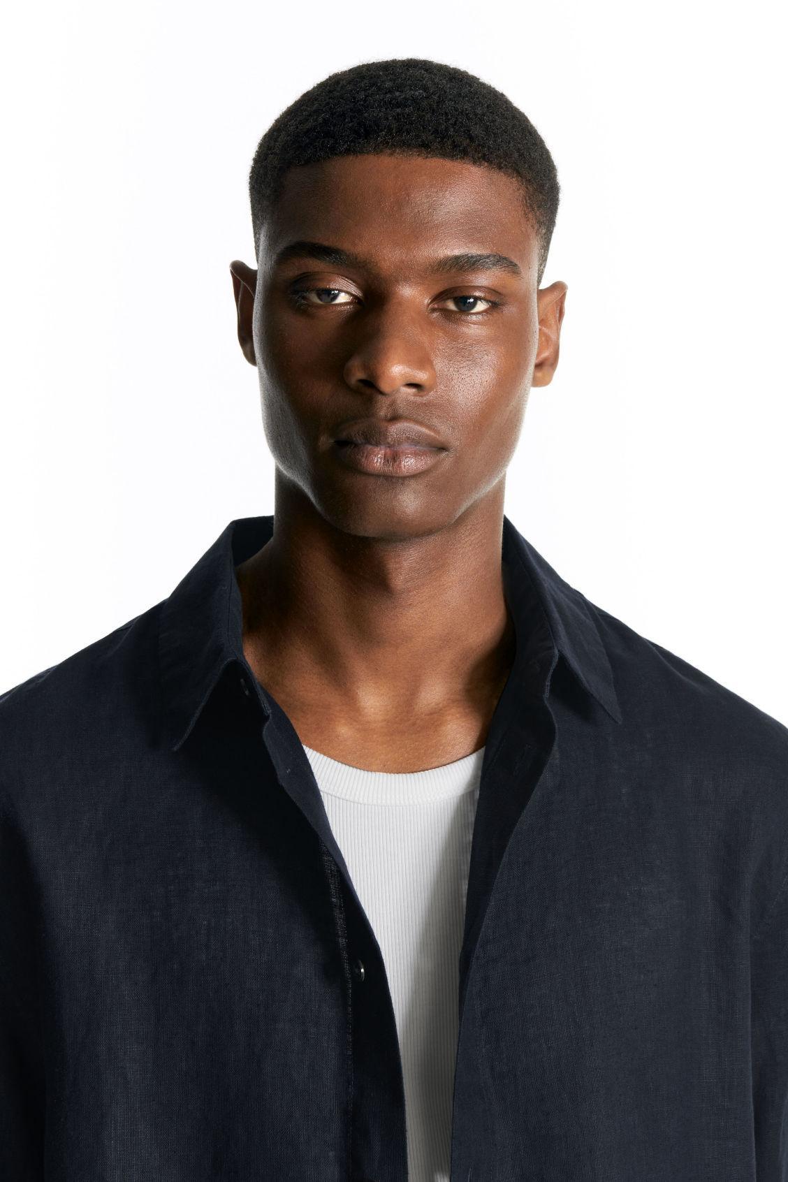 RELAXED LINEN LONG-SLEEVED SHIRT Product Image