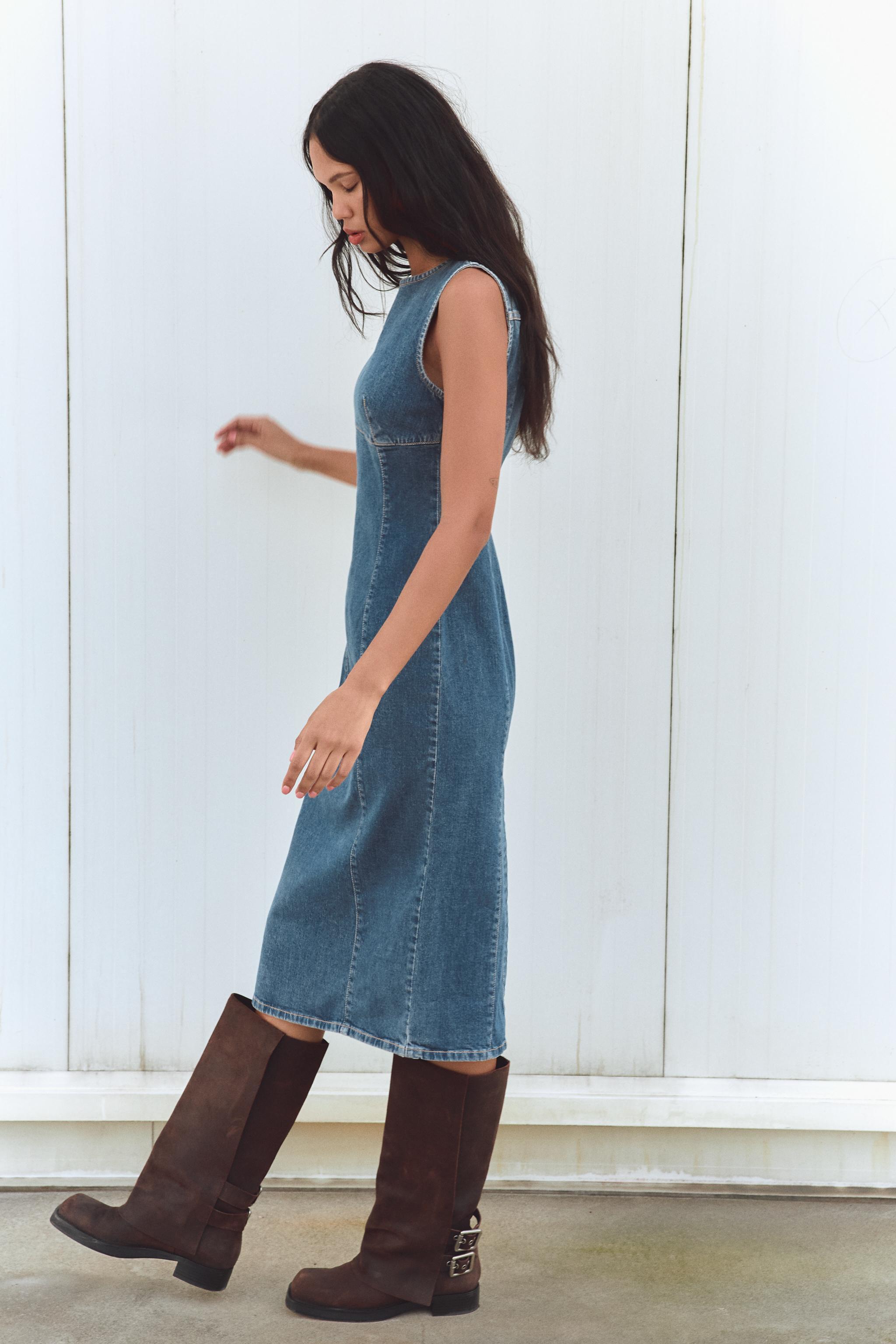 TRF DENIM MIDI DRESS Product Image