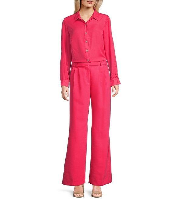 I.N. San Francisco Mid Rise Wide Leg Tailored Coordinating Pants Product Image