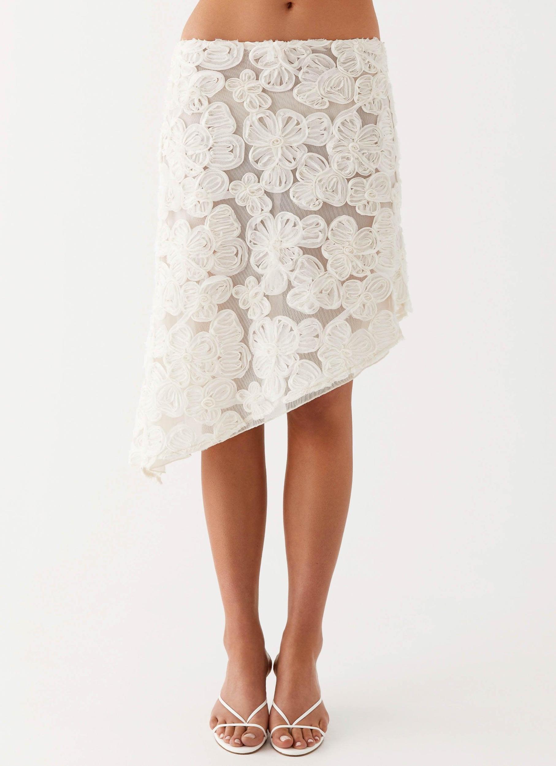 Orchid Breeze Midi Skirt - Ivory Product Image