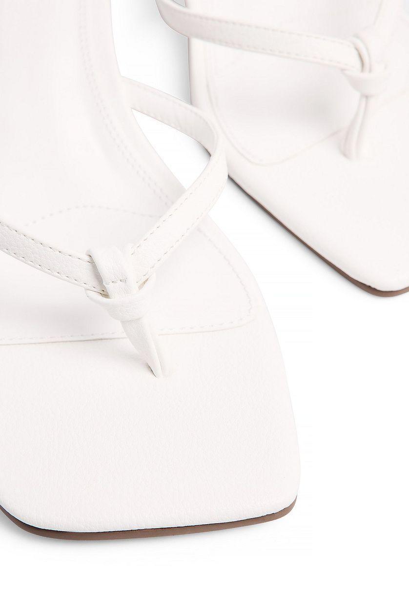 Knotted Thong Strap Heels Product Image