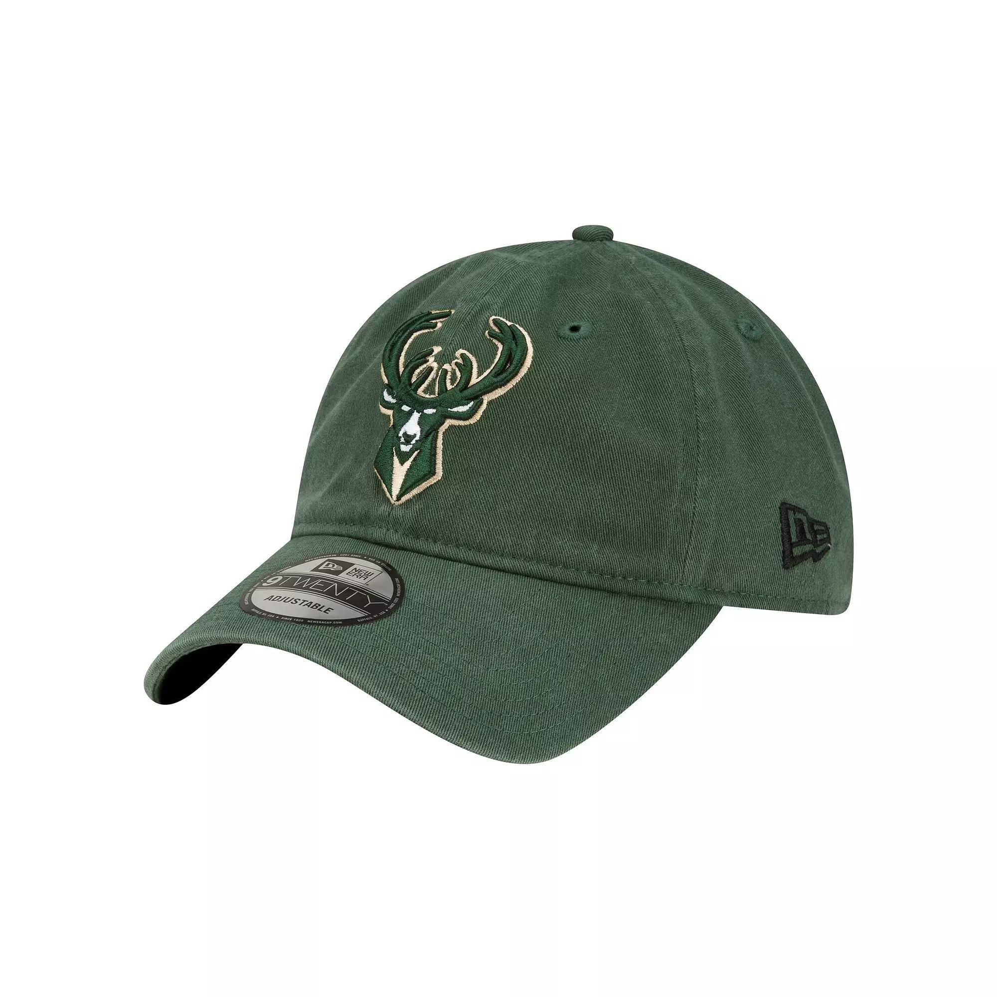 Men's New Era Hunter Green Milwaukee Bucks Team 2.0 9TWENTY Adjustable Hat Product Image