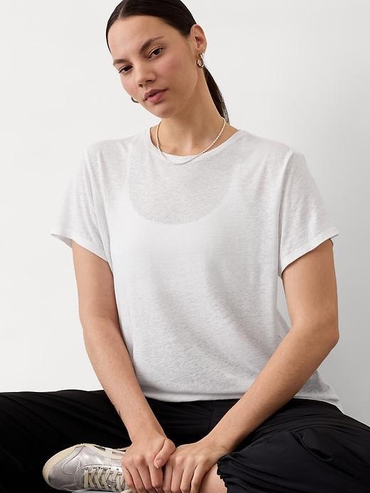 Getaway Linen Blend Tee Product Image