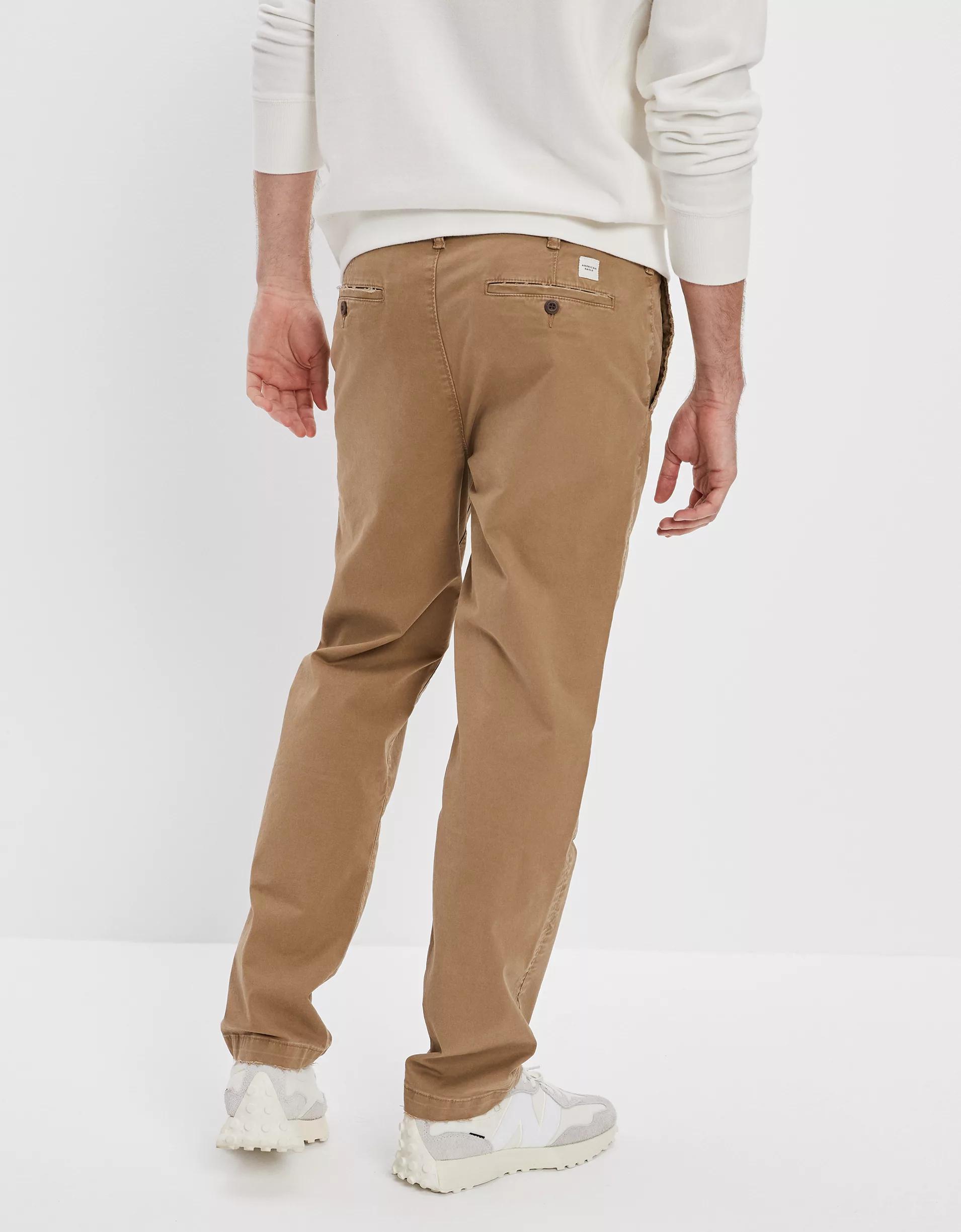 AE Flex Athletic Straight Lived-In Khaki Pant Product Image