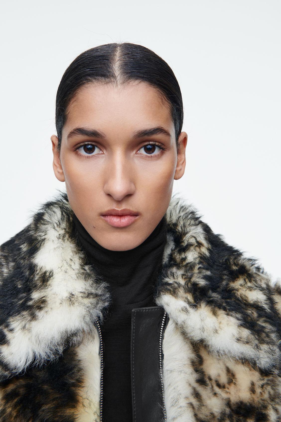 LEOPARD-EFFECT SHEARLING JACKET Product Image