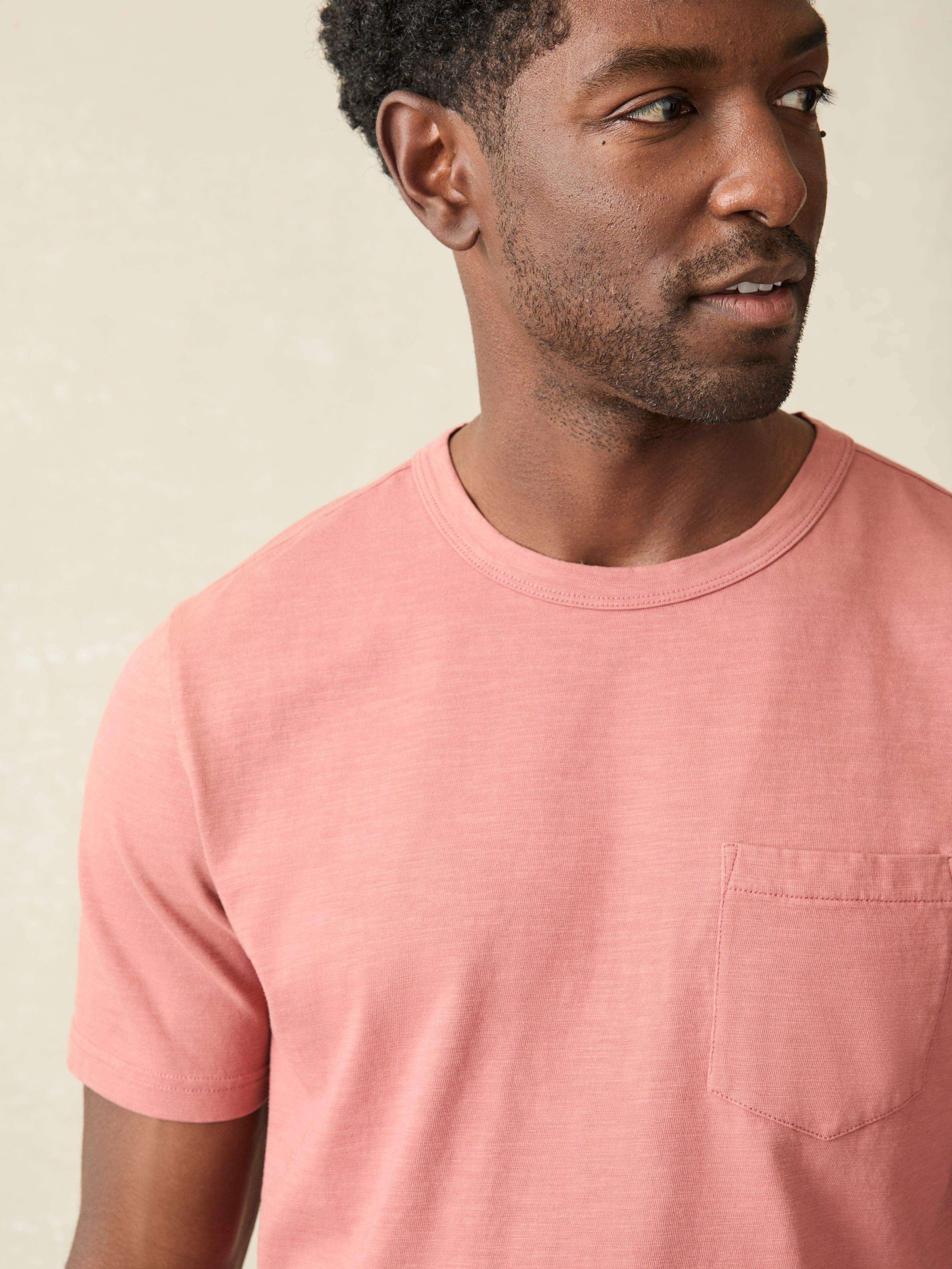 Sunwashed Pocket Tee - Fall Red Male Product Image