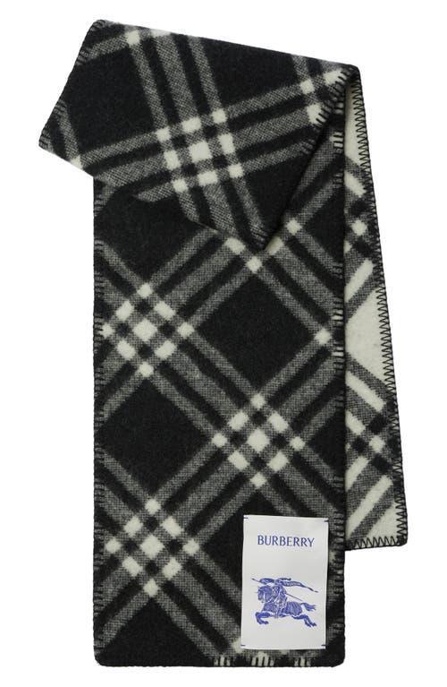 Men's Wool Check EKD Label Scarf Product Image