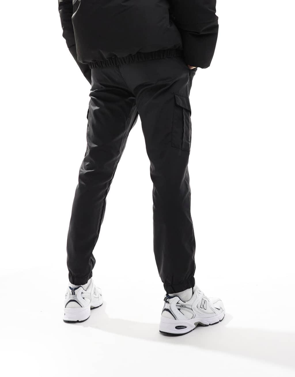 French Connection utility tech cargo pants in black Product Image
