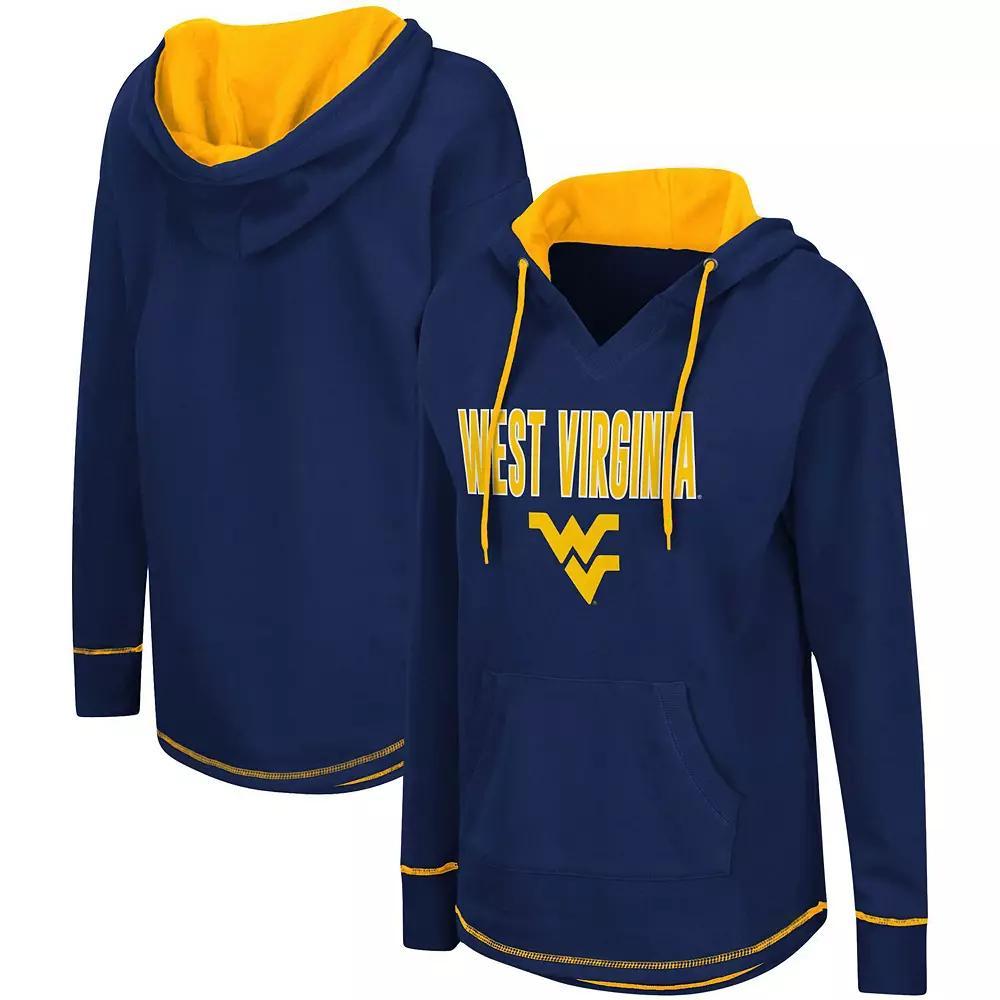 Women's Colosseum Navy West Virginia Mountaineers Tunic Pullover Hoodie, Size: Small, Blue Product Image