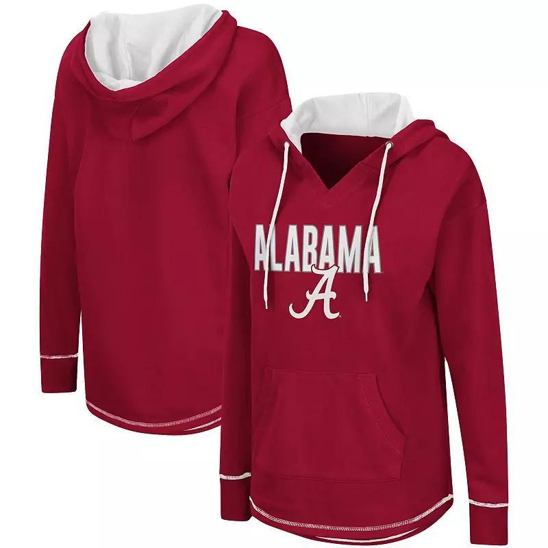 Womens Colosseum Crimson Alabama Crimson Tide Tunic Pullover Hoodie Product Image