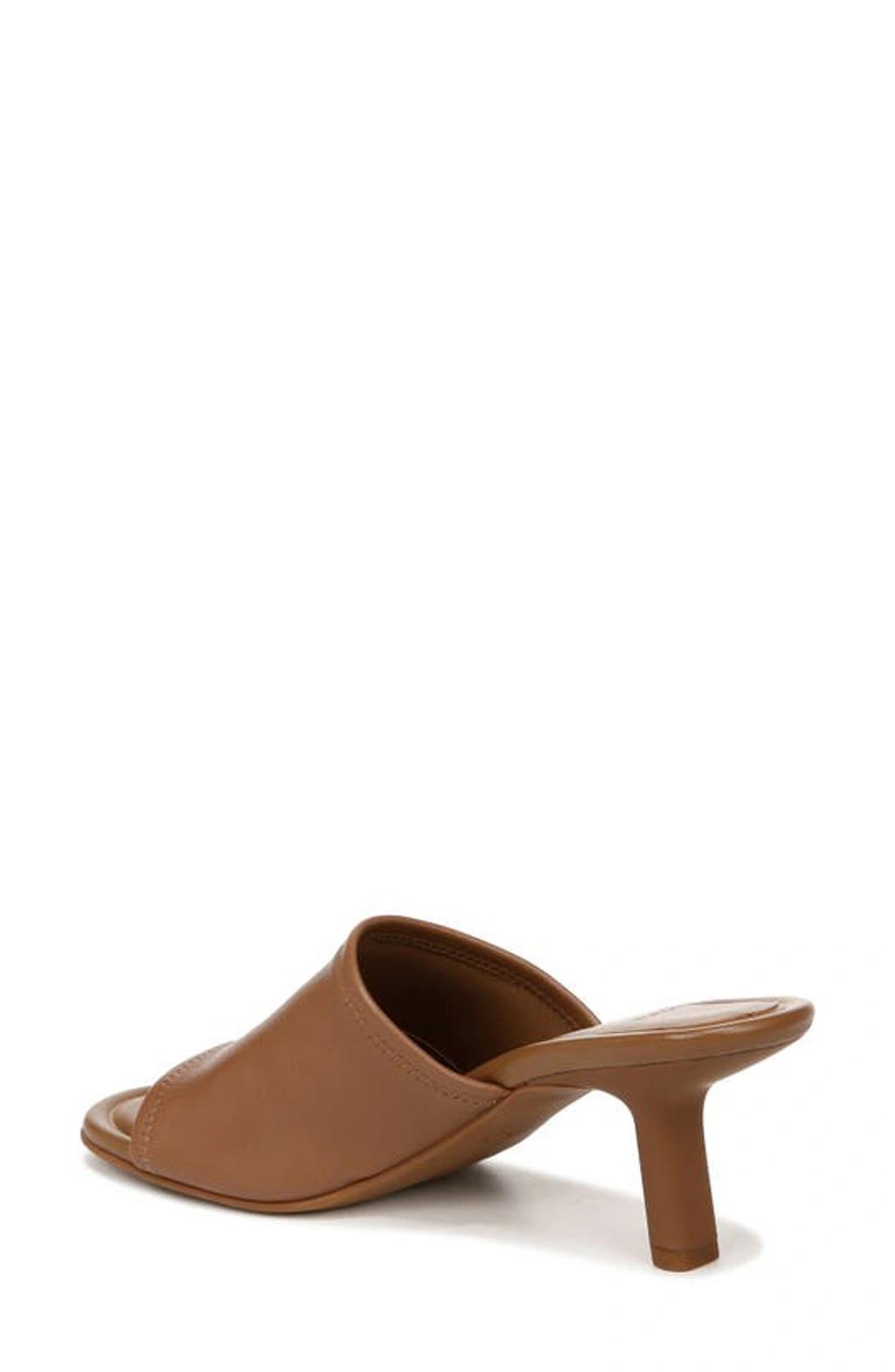 Women's Joan 65mm Leather Open-toe Mules In Peanut Product Image