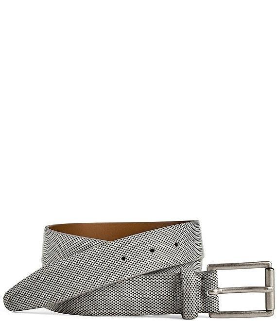 Johnston & Murphy Men's Brushed Micro Check Belt Product Image