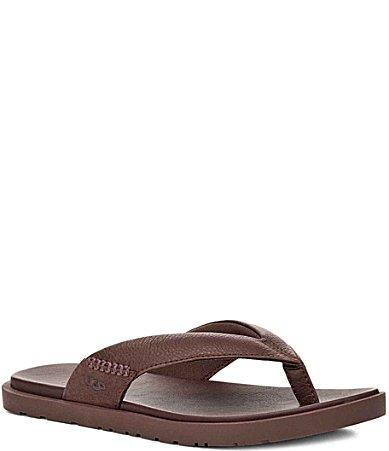 UGG Mens Seaside II Flip Leather/Suede Sandals Product Image