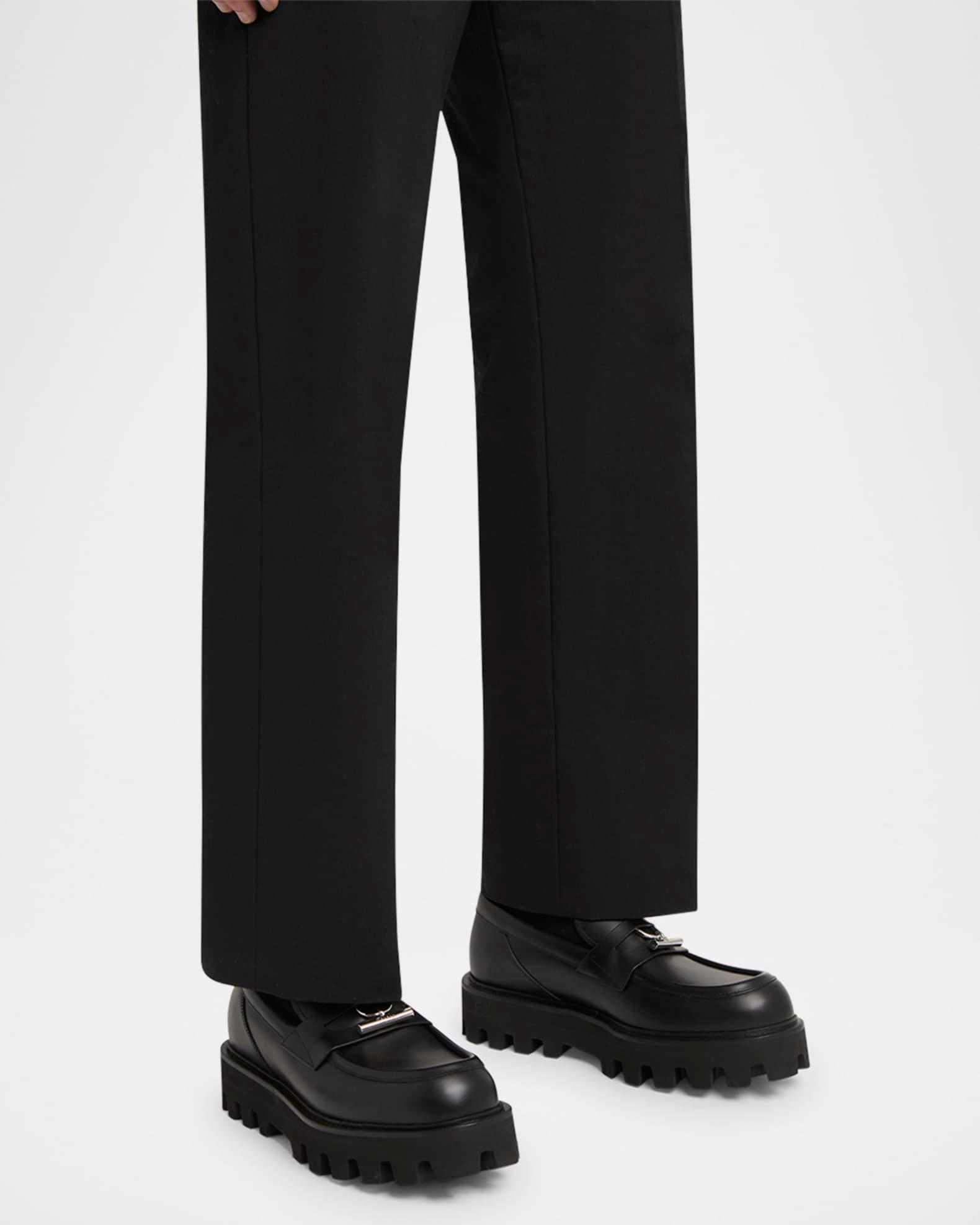 Men's T-Bar Parachute Leather Loafers Product Image