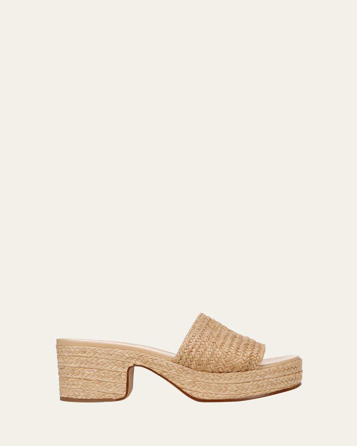 Margo Woven Raffia Sandals Product Image