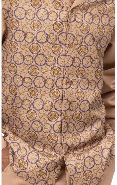 Camel Print Design Long Sleeve Walking Suit Product Image