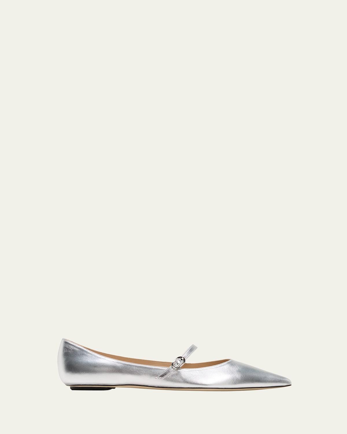 Emilia Metallic Mary Jane Ballerina Flats Product Image