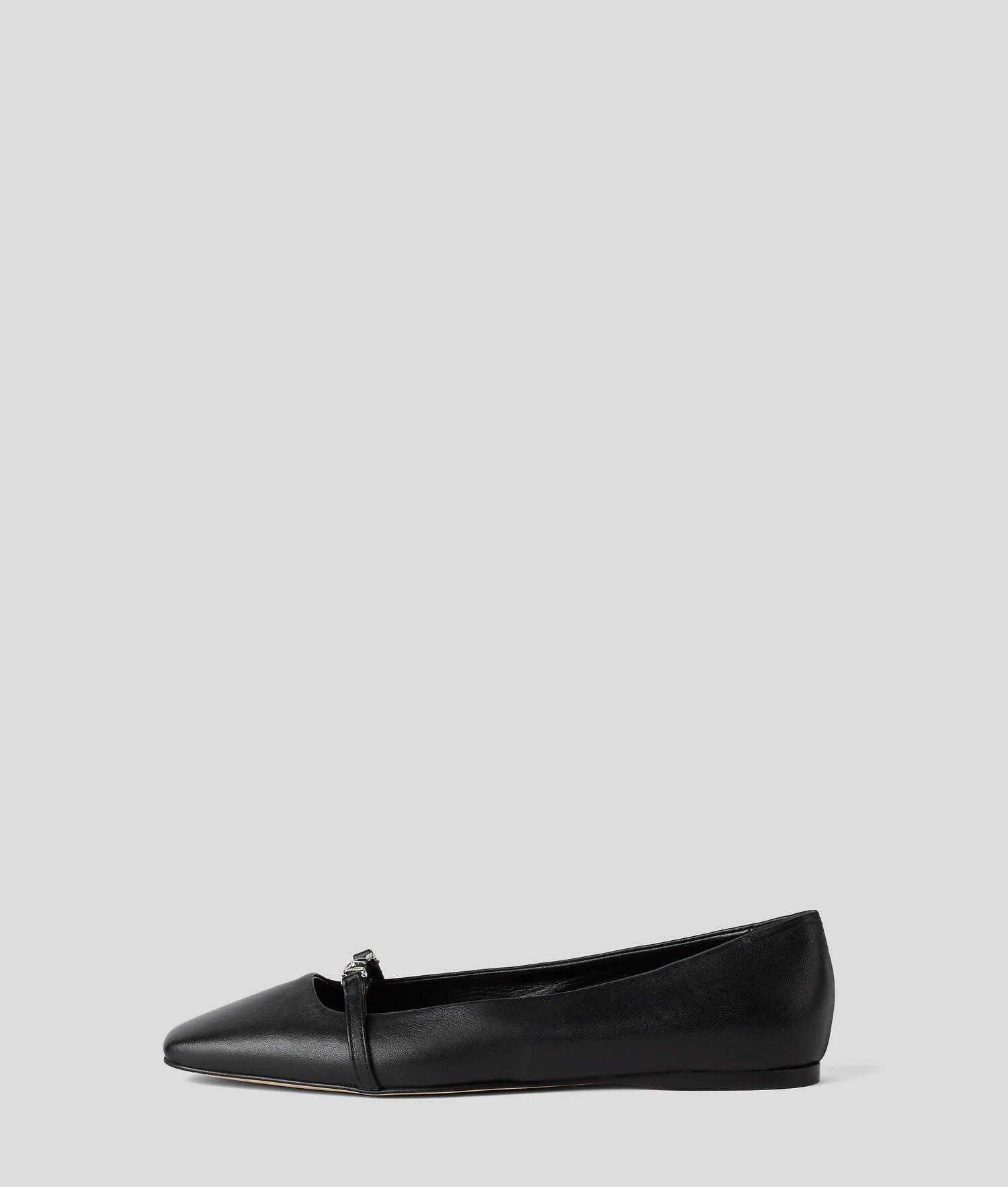 KARL SIGNATURE SQUARE TOE FLATS Product Image