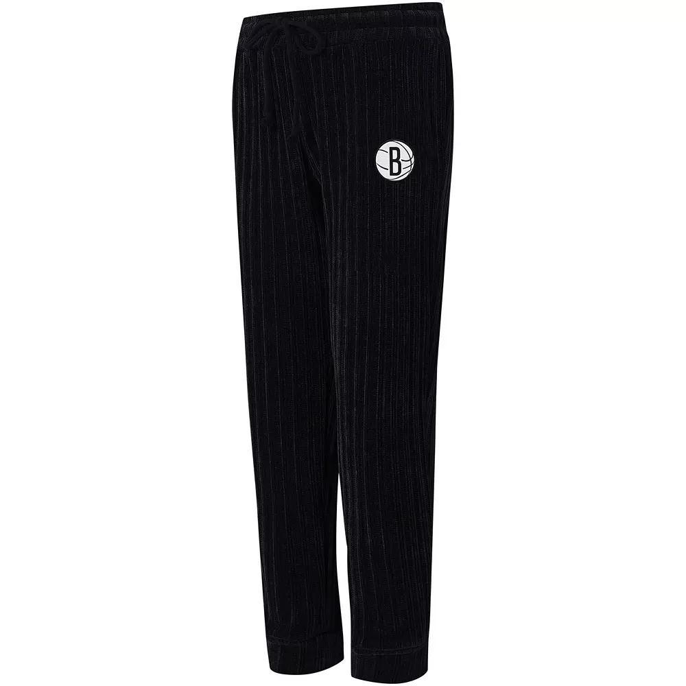 Women's College Concepts Black Brooklyn Nets Linger Pants, Size: XL Product Image