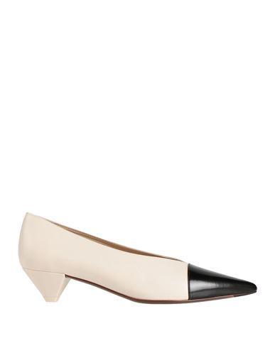 TOD'S Woman Pumps Off White Size 7 Soft Leather In Black Product Image