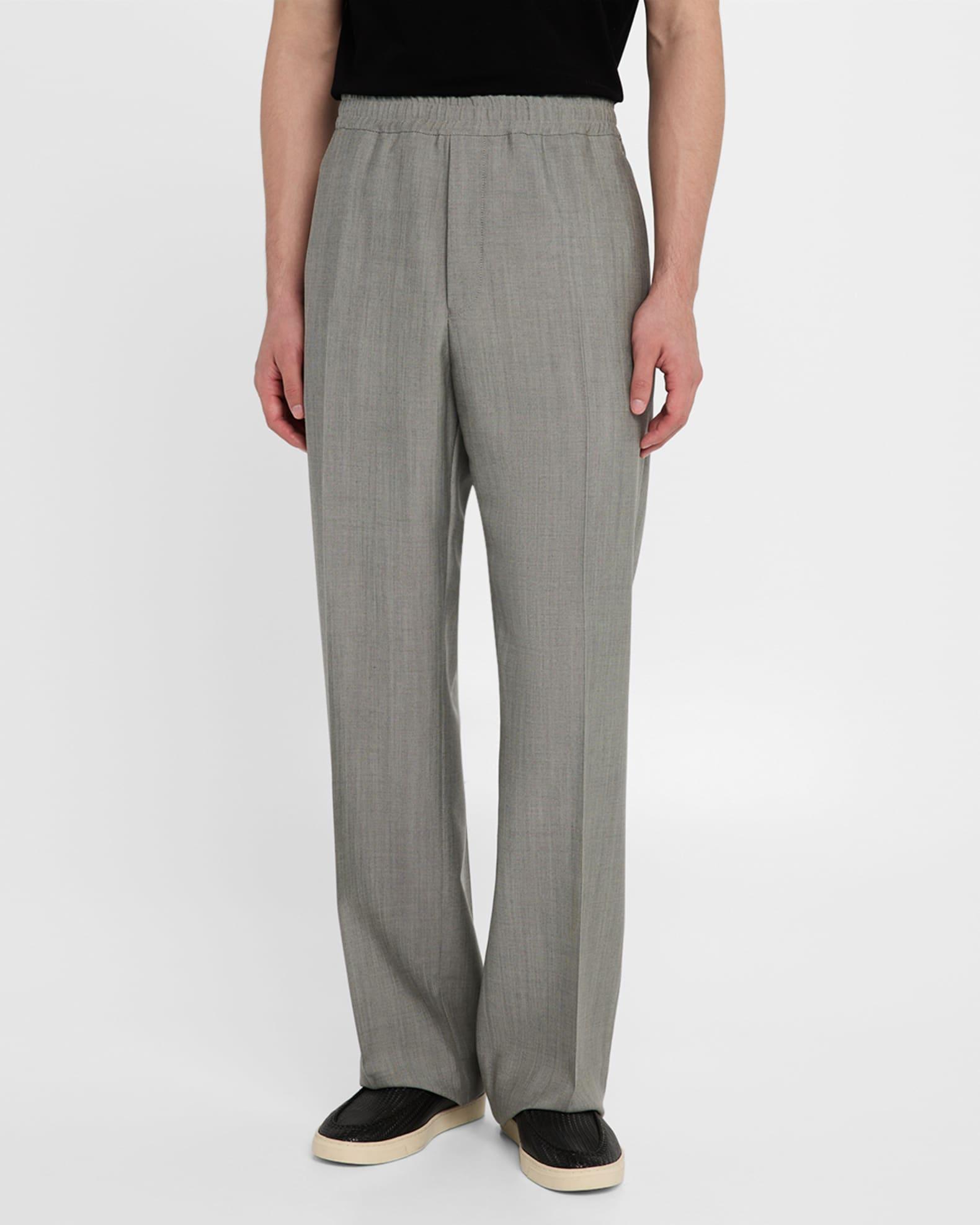 Men's Wool and Mohair Pull-On Trousers Product Image