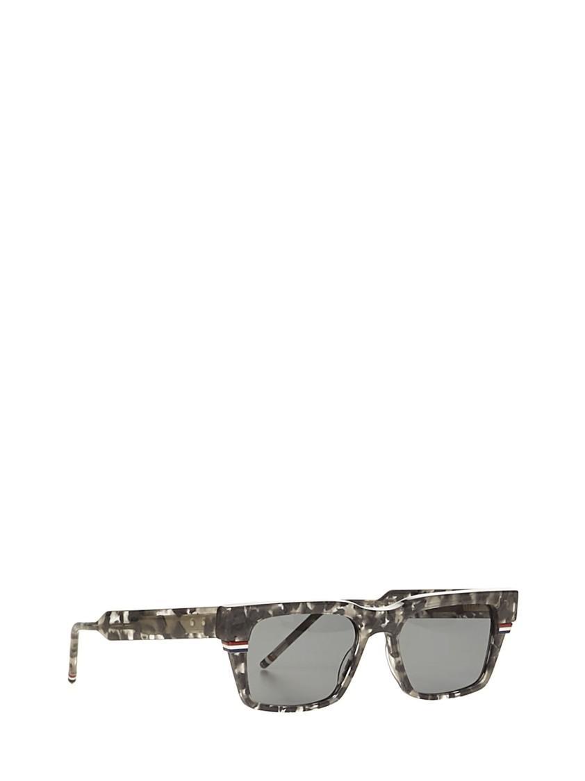 THOM BROWNE Bold Patterned Grey Sunglasses Product Image