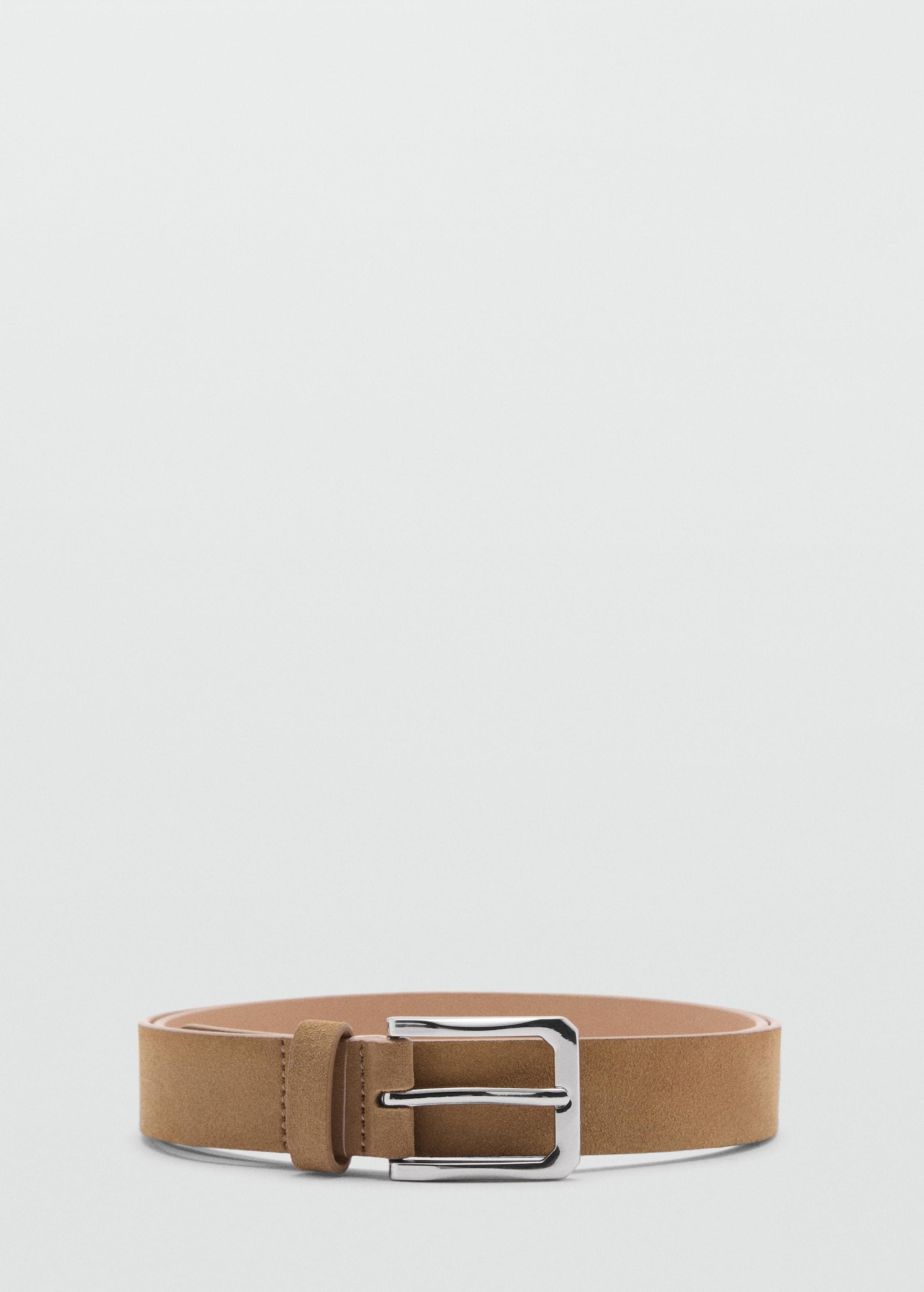 Suede leather belt - Men | MANGO USA Product Image