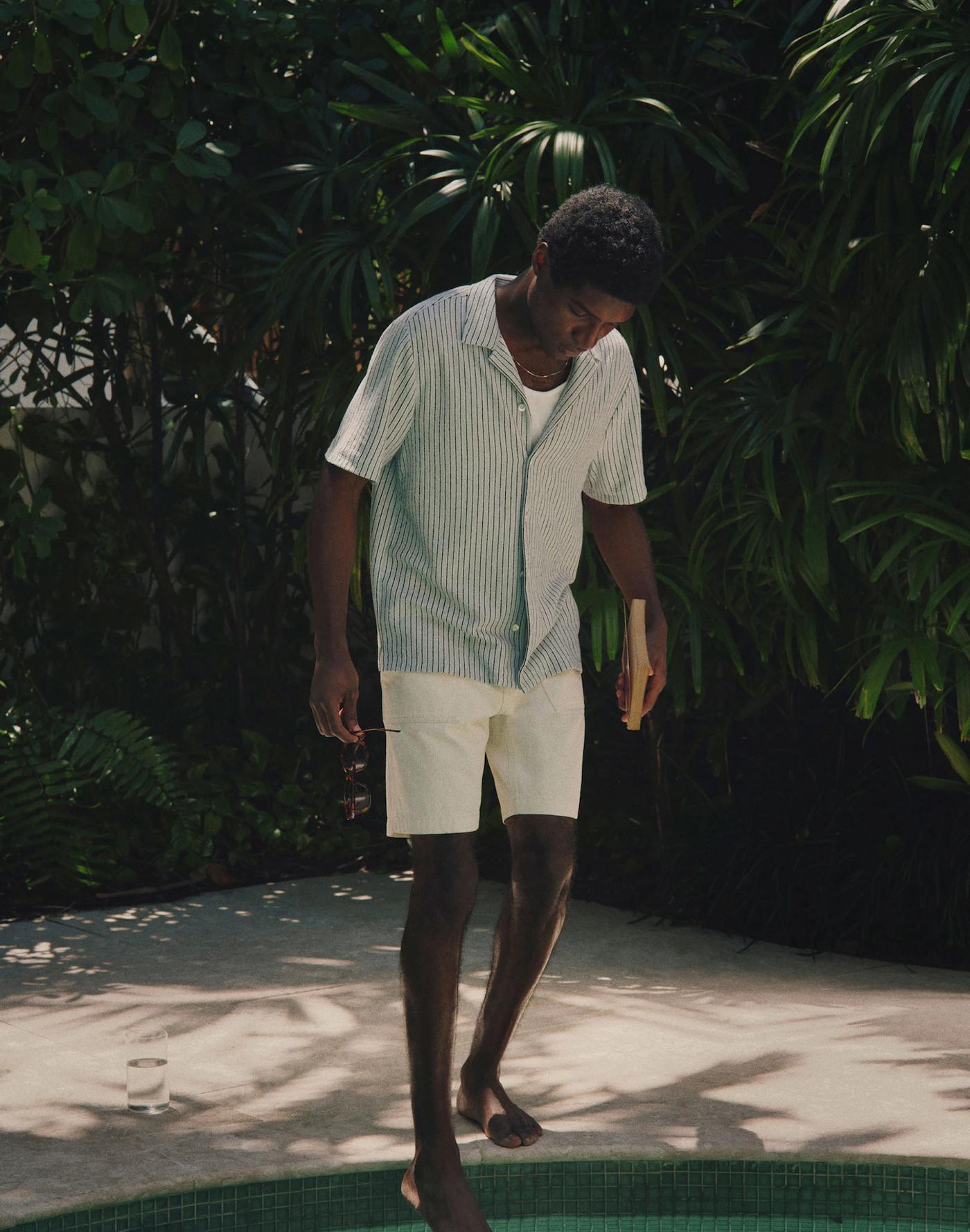 The Textured Knit Camp-Collar Shirt Product Image