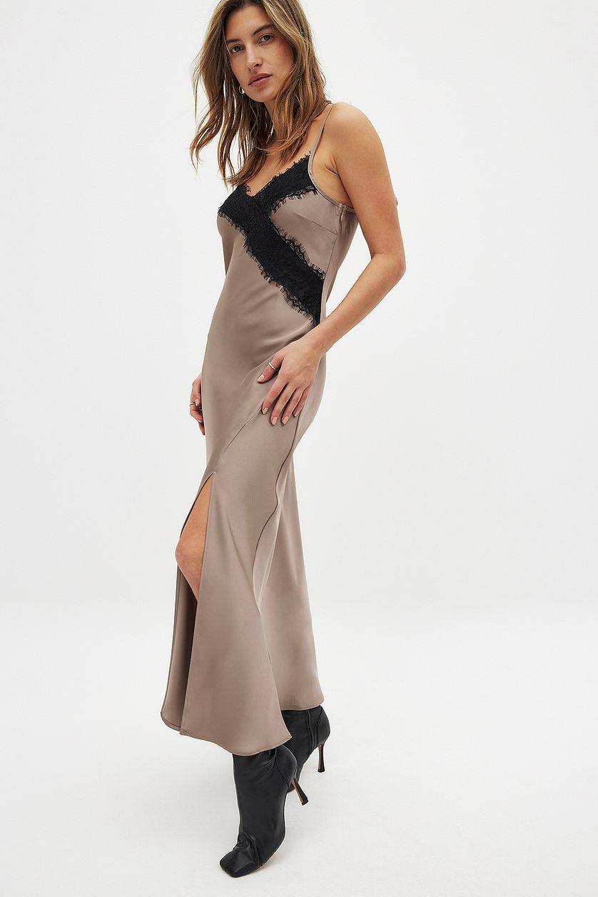 Large Lace Insert Maxi Dress Product Image