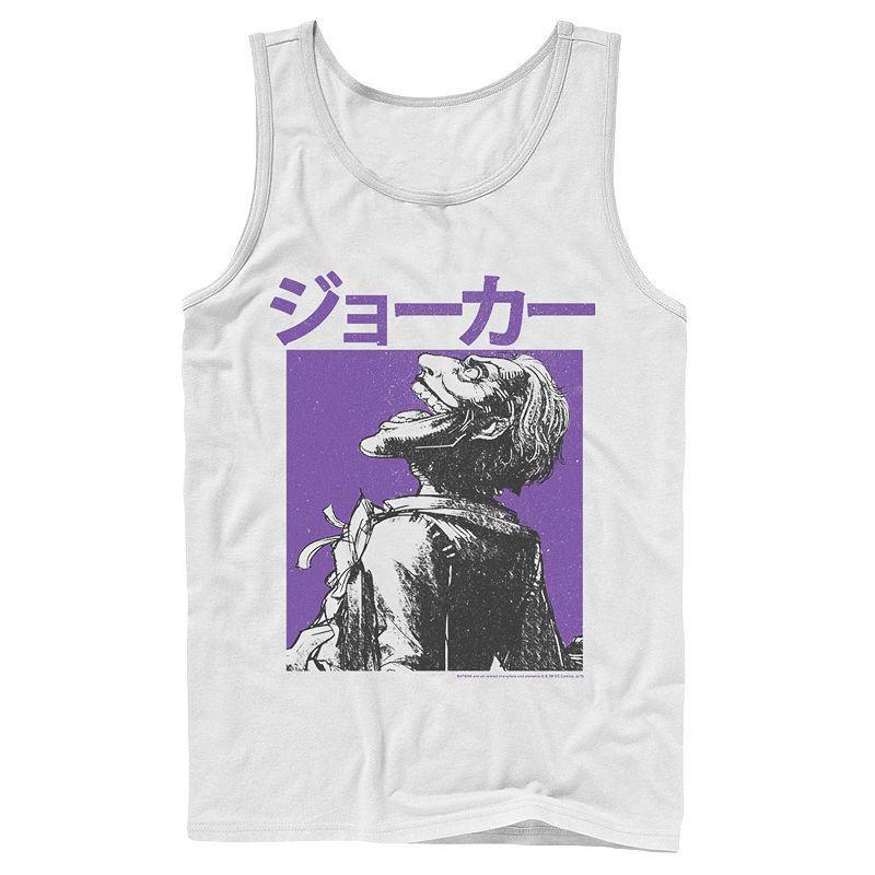 Men's Batman Kanji Joker Purple Hue Portrait Tank Top,  Product Image