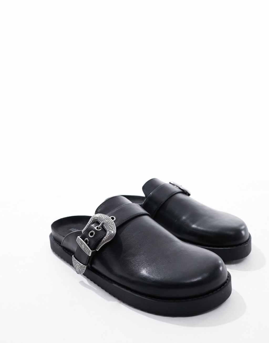 Pull & Bear western buckle clog Product Image